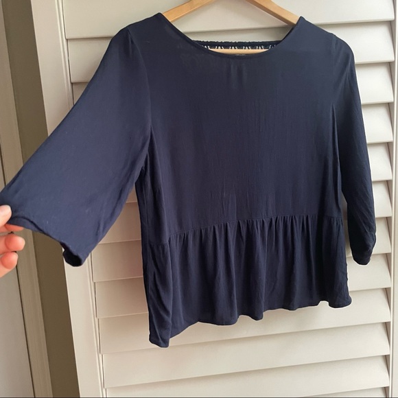 Navy Half Sleeve Top - Picture 2 of 6